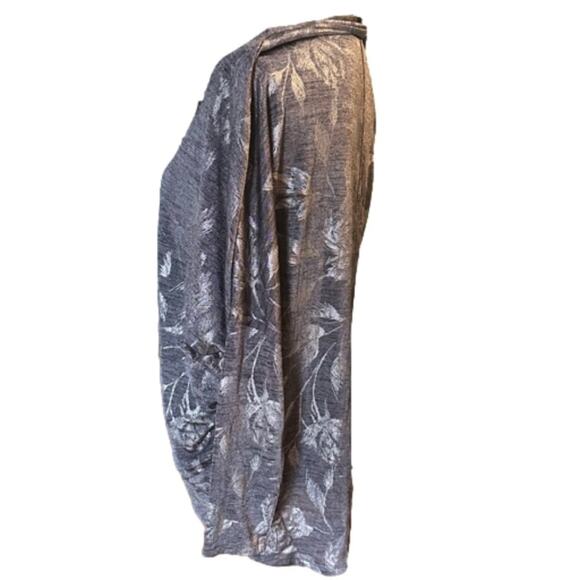 White House Black Market Silver Gray Dolman Sleeve Blouse Size S - Picture 2 of 9